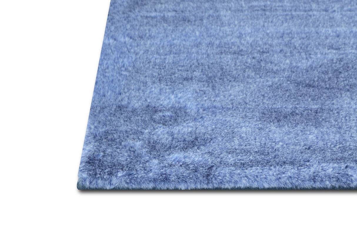 Rabbit Fur Texture Denim Rug