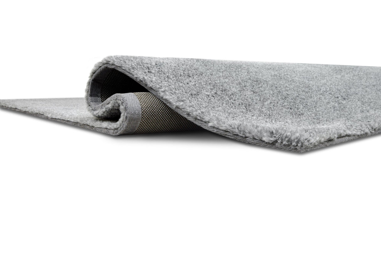 Rabbit Fur Texture Graphite Rug