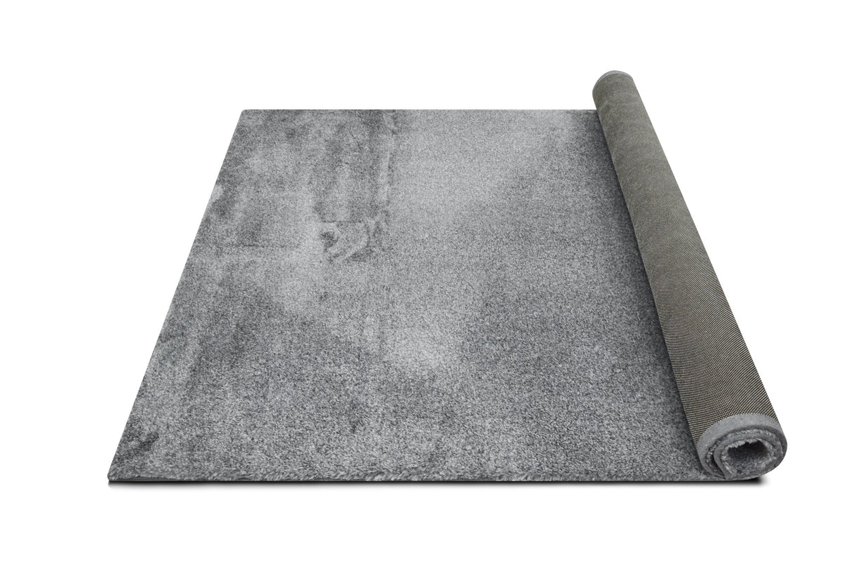 Rabbit Fur Texture Graphite Rug