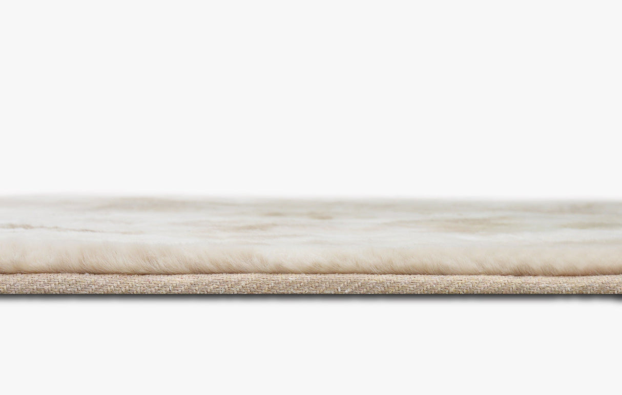 Rabbit Fur Tie-dye Beige Rug
