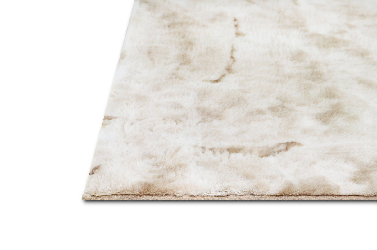 Rabbit Fur Tie-dye Beige Rug