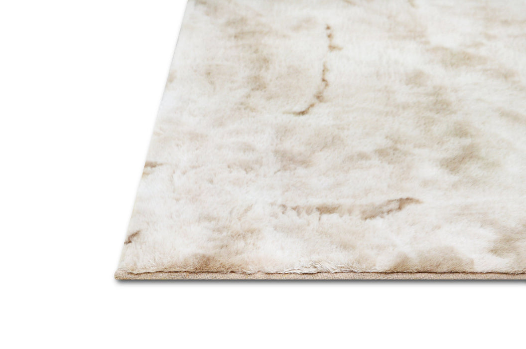 American cover design / Persian weavers Rabbit Fur Tie-dye Beige Rug