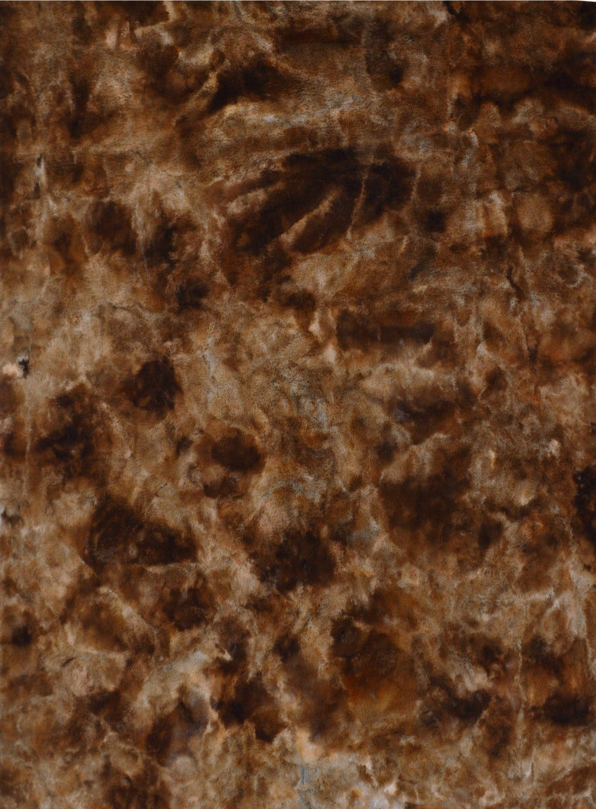 Rabbit Fur Tie-dye Chocolate Rug