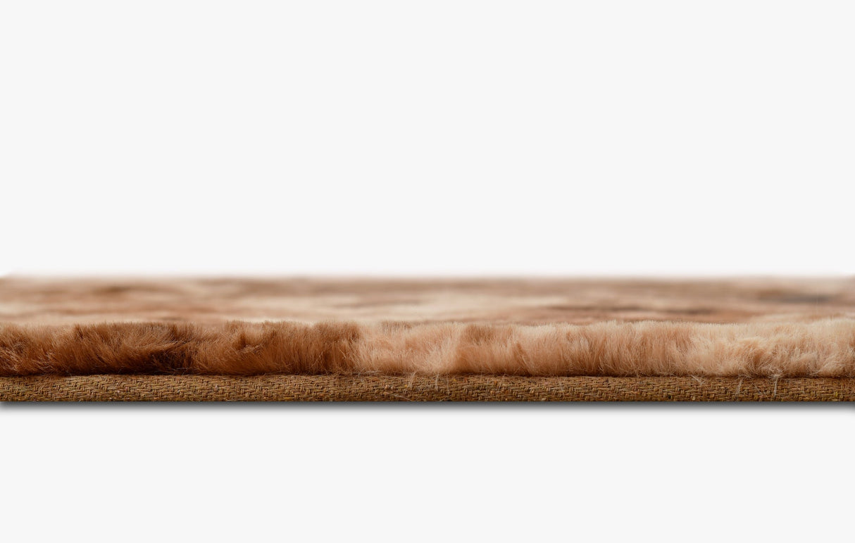 Rabbit Fur Tie-dye Chocolate Rug