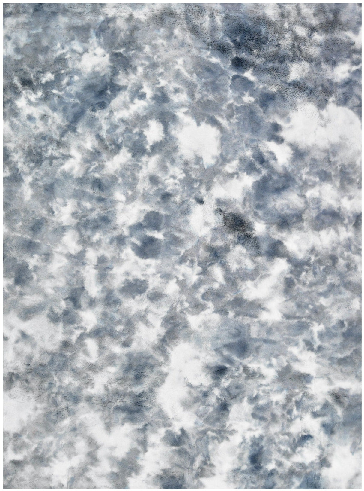 Rabbit Fur Tie-dye Gray Rug