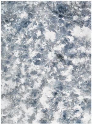 Rabbit Fur Tie-dye Gray Rug