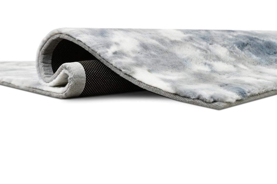 American cover design / Persian weavers Rabbit Fur Tie-dye Gray Rug