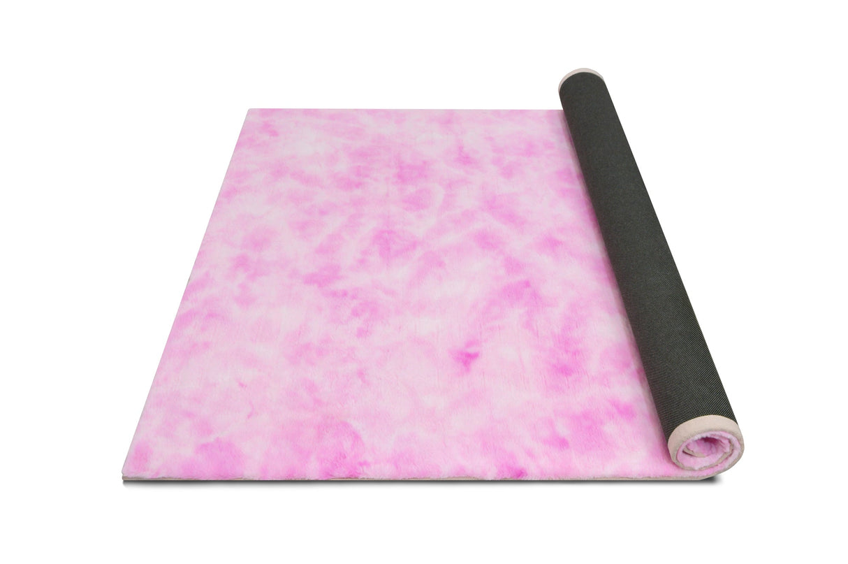 Rabbit Fur Tie-dye Pink Rug