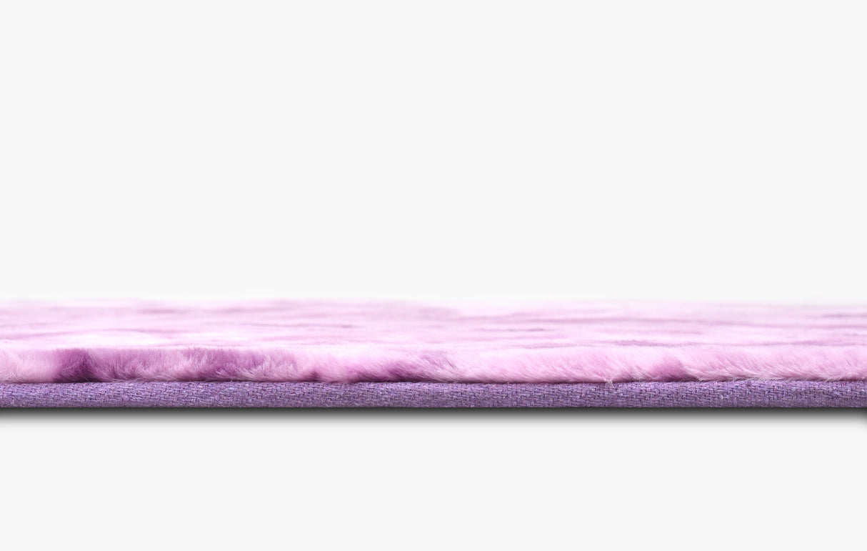 Rabbit Fur Tie-dye Purple Rug
