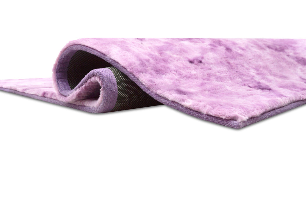 American cover design / Persian weavers Rabbit Fur Tie-dye Purple Rug