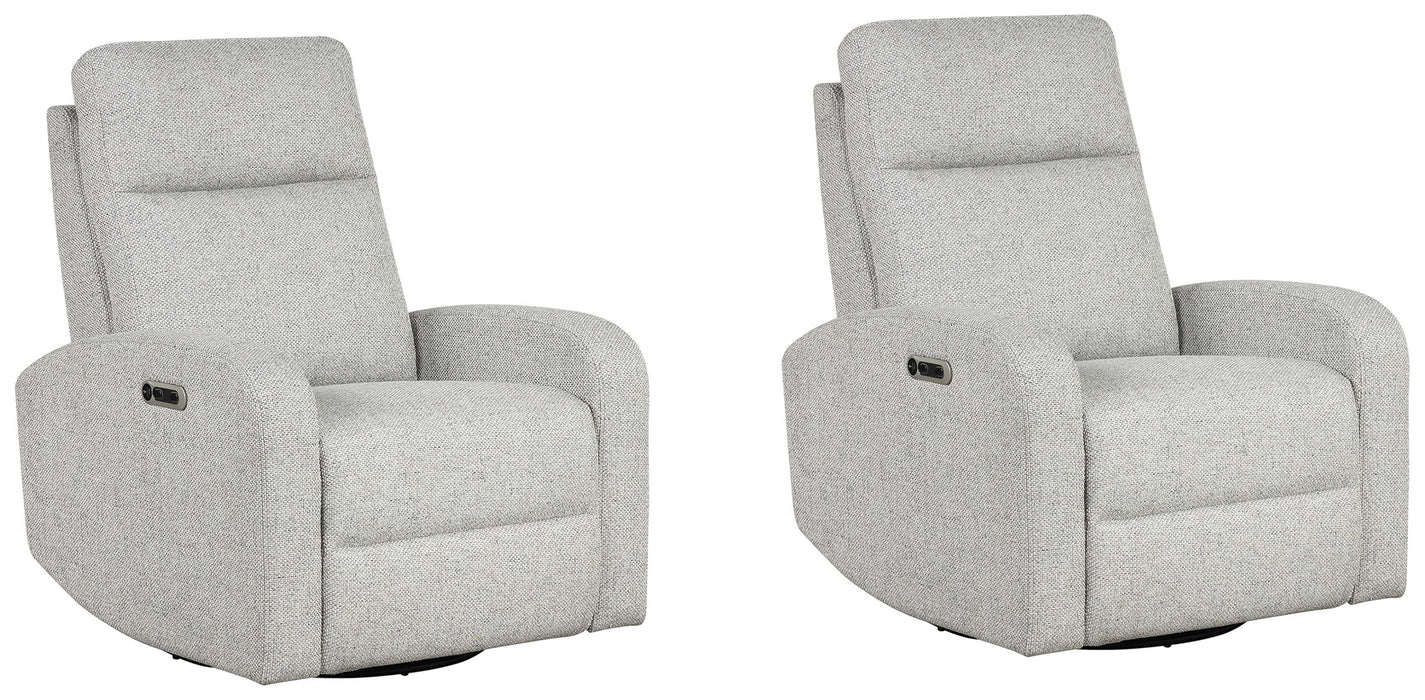 Modern Living - Thriller Power Swivel Glider Recliner in Natural Beauty Multi (Set of 2) - MTHR#812GSP-2-NBM