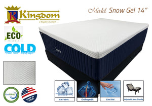 Snow Gel 14' Memory Foam Mattress - Premium Cooling Technology
