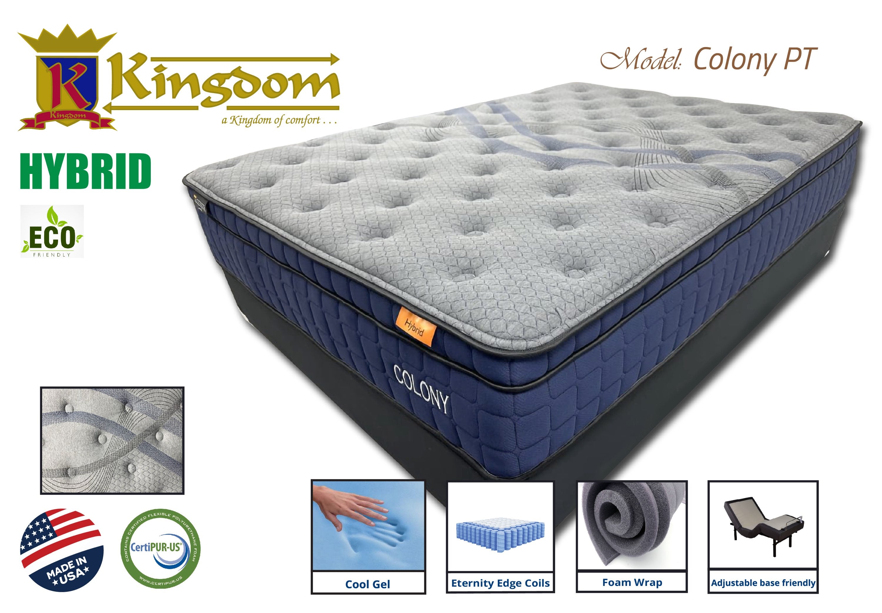 Colony 13' Euro Top Mattress - Premium Comfort & Support
