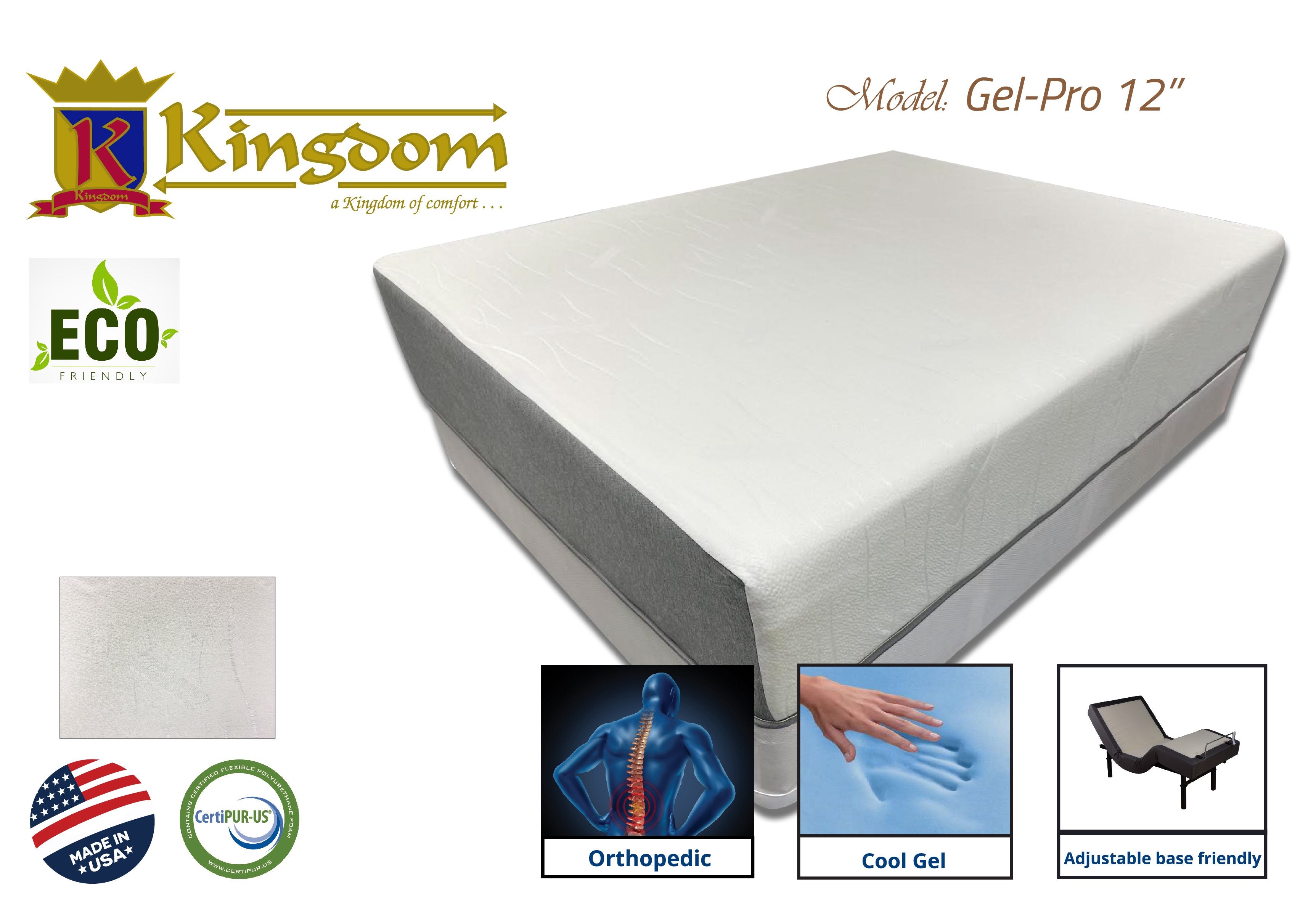 Comfort Gel 12' Memory Foam Mattress - Premium Cooling Technology