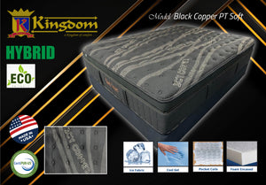 Black Copper 15' Hybrid Mattress - Premium Euro Top Comfort