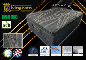 Black Copper 15' Hybrid Mattress - Premium Euro Top Comfort