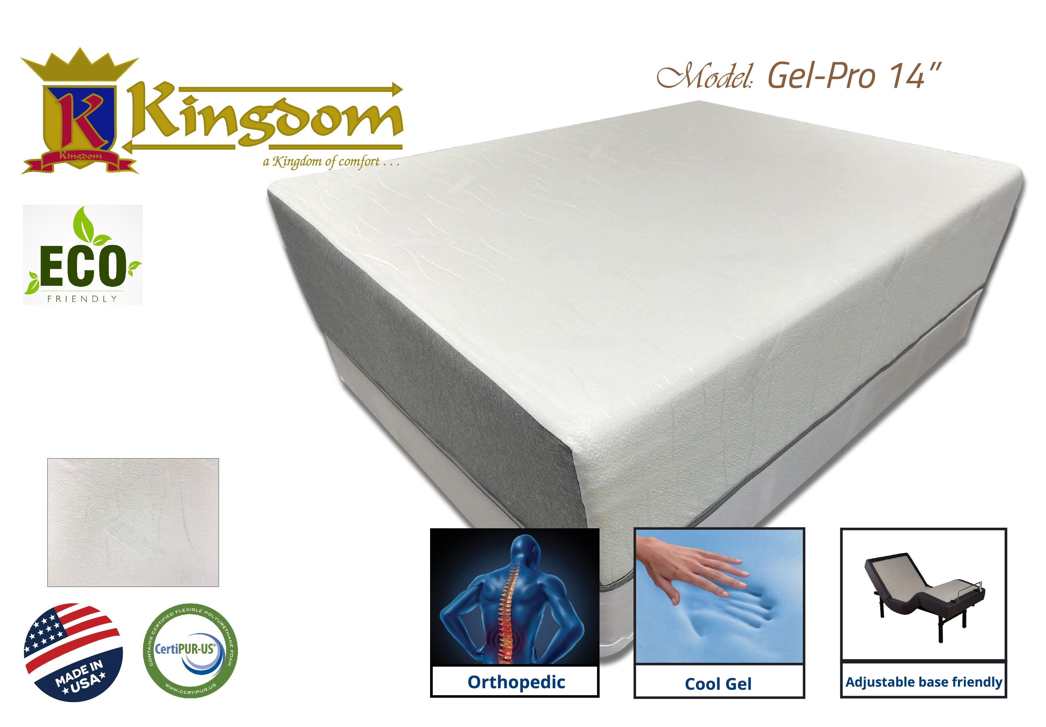 Comfort Gel 14' Memory Foam Mattress - Premium Cooling Technology