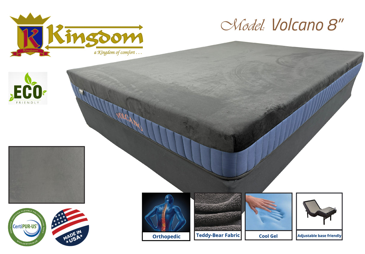 Volcanic Gel 8' Memory Foam Mattress - Premium Cooling Technology