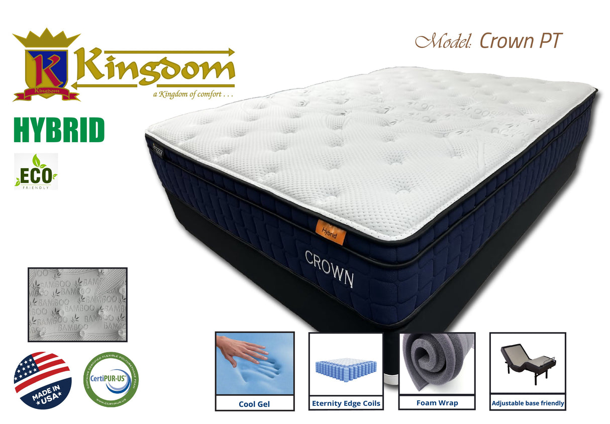 Crown Hybrid 12' Medium Mattress - Premium Value Design