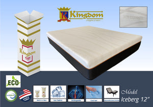 Icy Copper 12' Iceberg Memory Foam Mattress - Premium Cooling Comfort