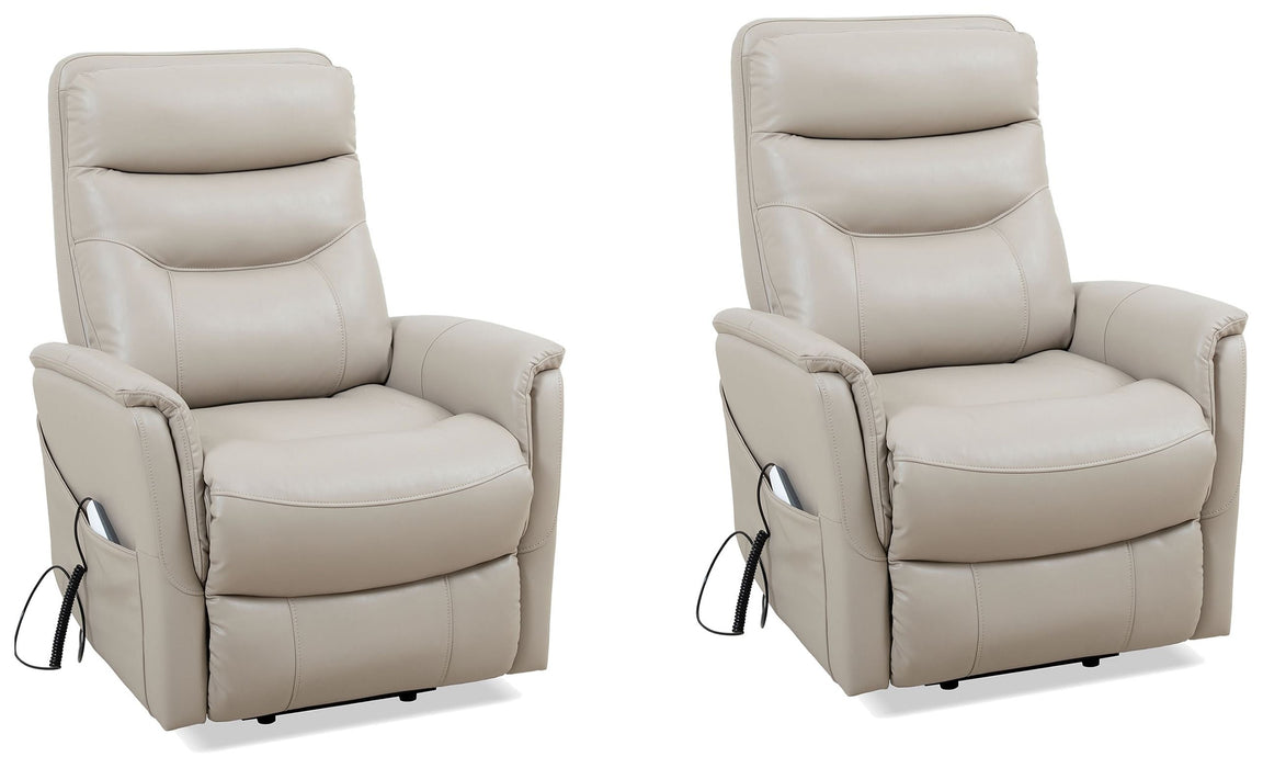 Modern Living - Gemini Power Lift Recliner with Articulating Headrest in Soft Ivory (Set of 2) - MGEM#812LIFT-2-SFIV