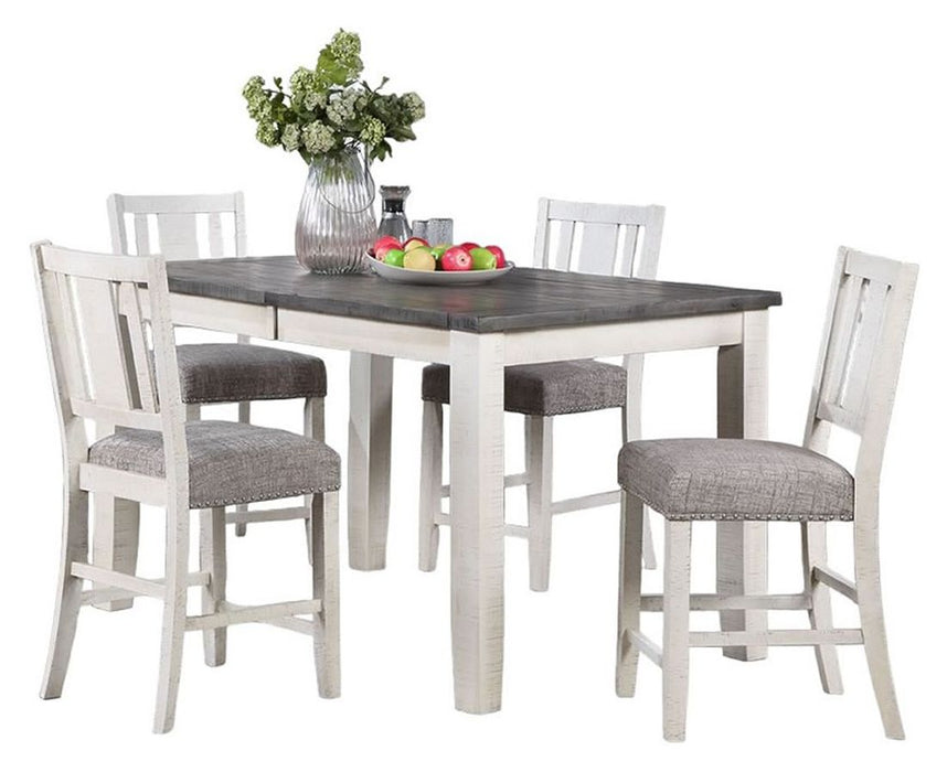 Vilo Home Saratoga 5 Piece Counter Height Farmhouse Dining Set