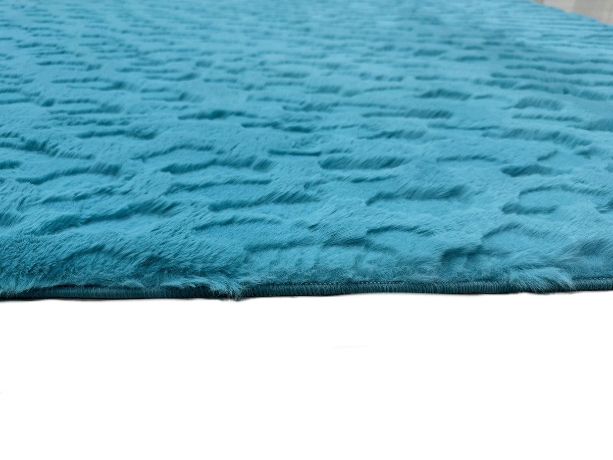 Bunny 50 Sculpted Turquoise Rug