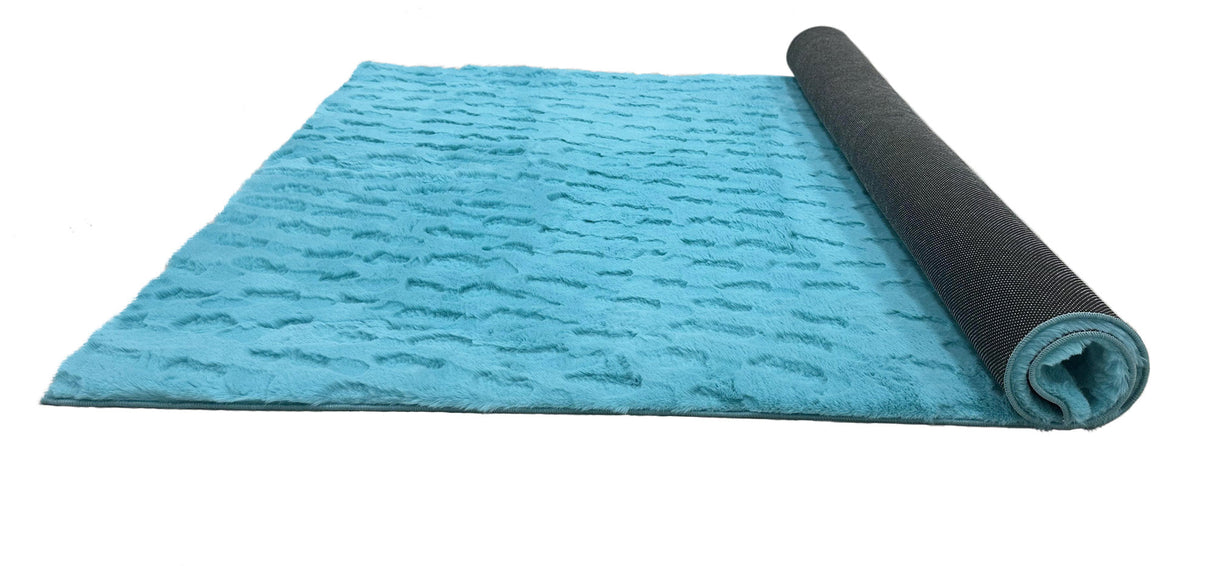 Bunny 50 Sculpted Turquoise Rug