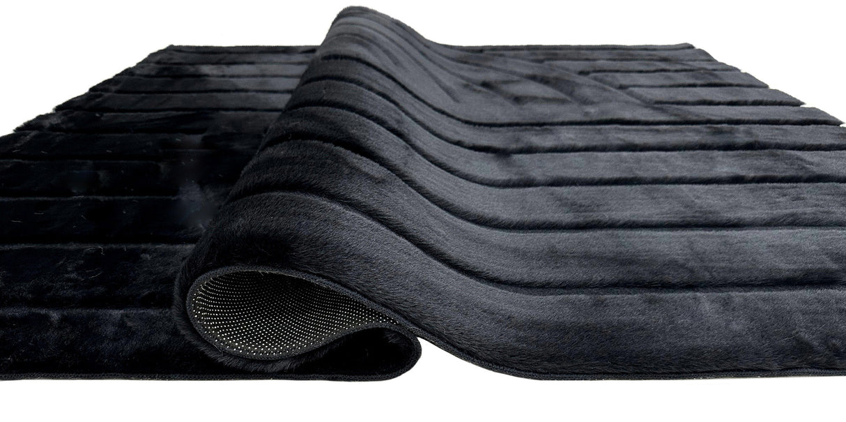 Bunny 51 Sculpted Black Rug