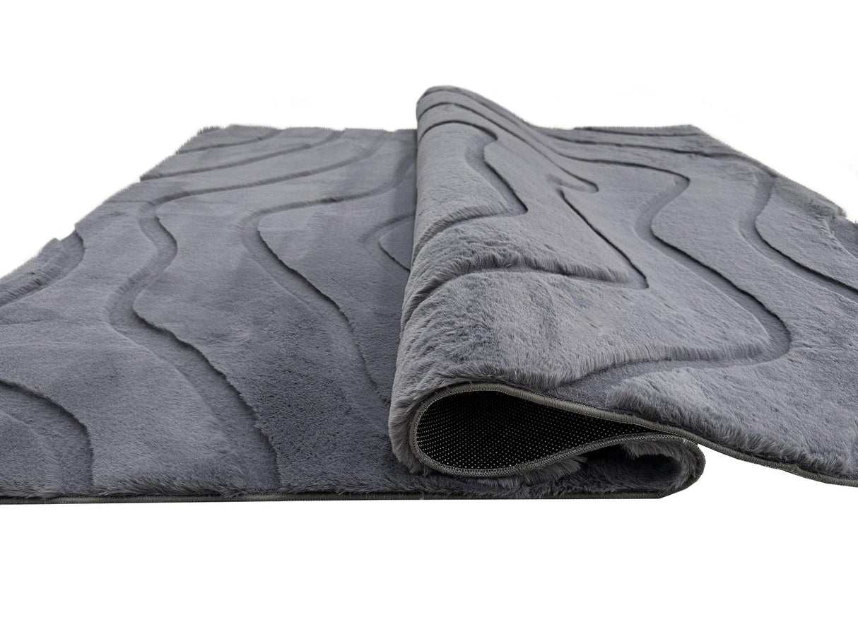 Bunny 53 Sculpted Graphite Rug