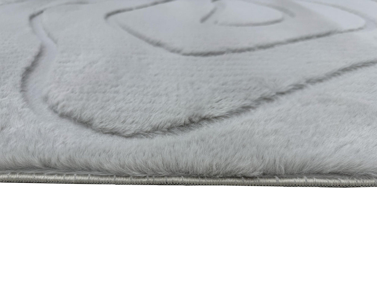 Bunny 53 Sculpted Silver Rug