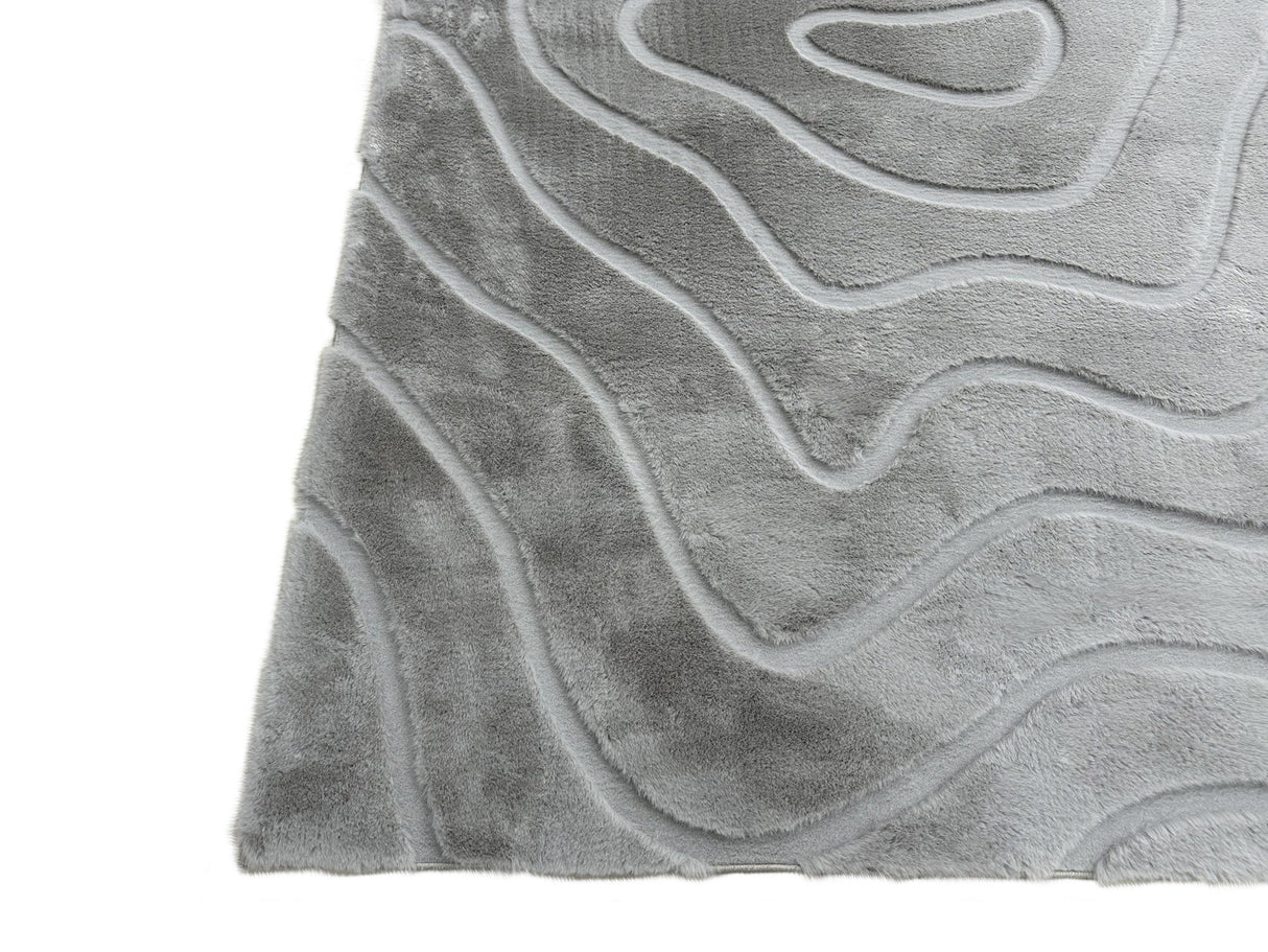 Bunny 53 Sculpted Silver Rug