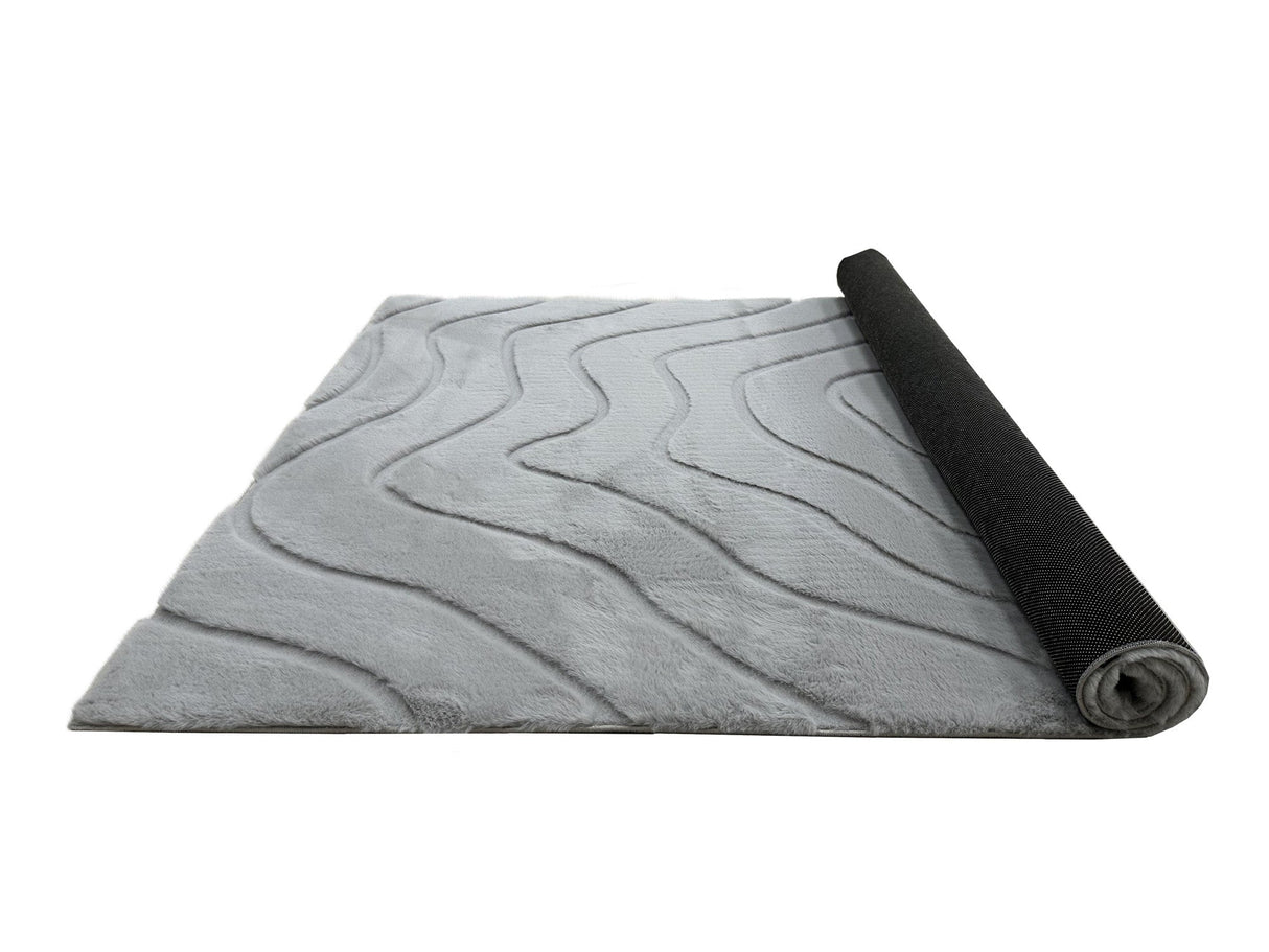 Bunny 53 Sculpted Silver Rug