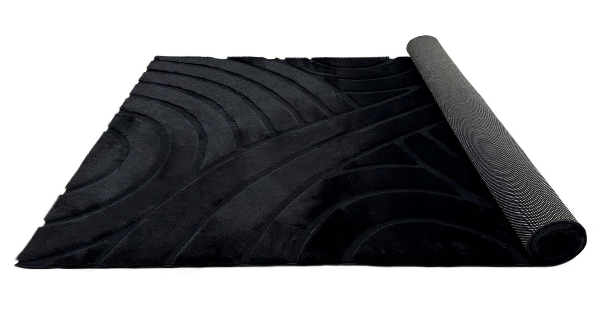 Bunny 54 Sculpted Black Rug