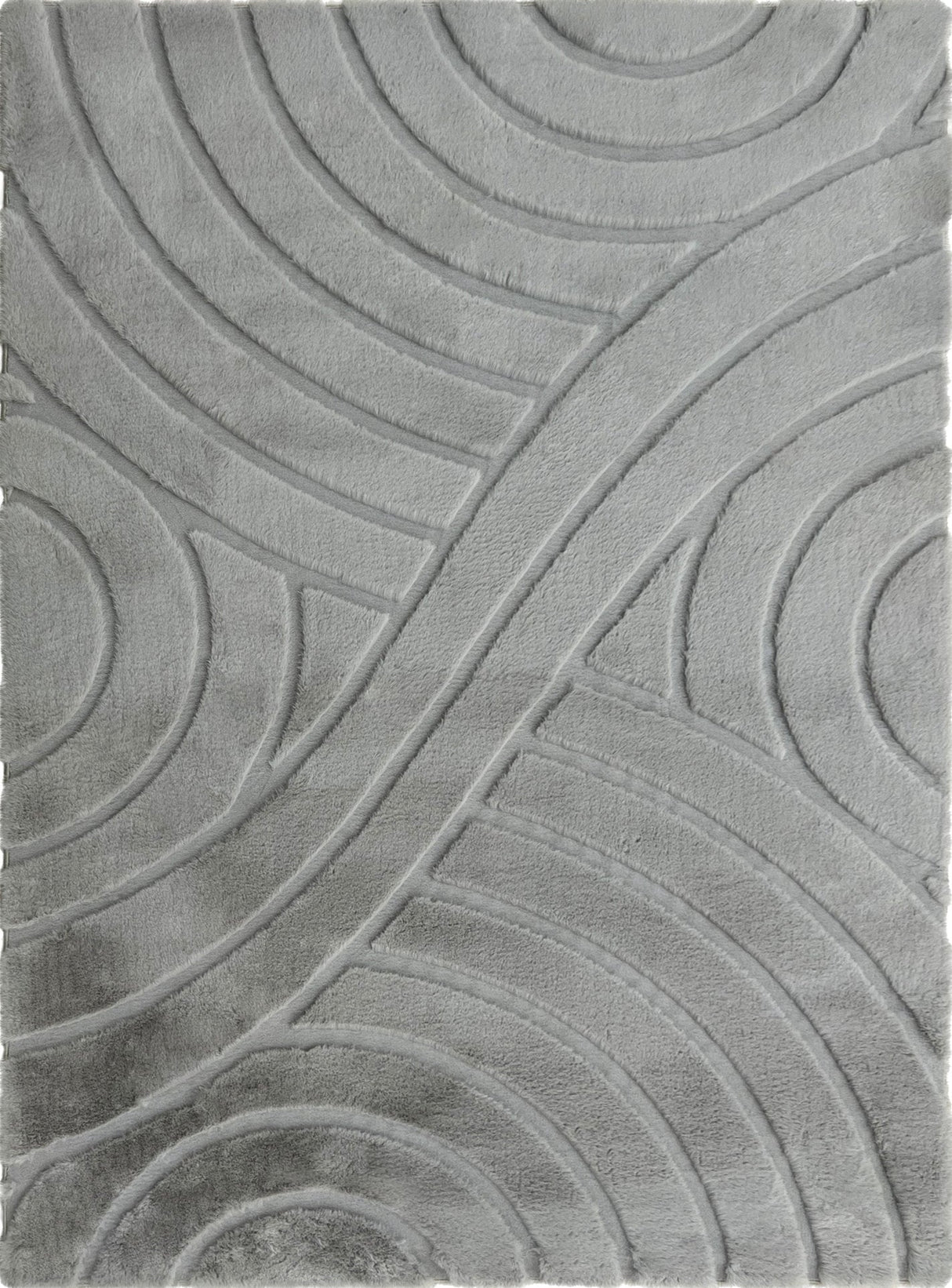 Bunny 54 Sculpted Silver Rug