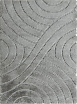 Bunny 54 Sculpted Silver Rug