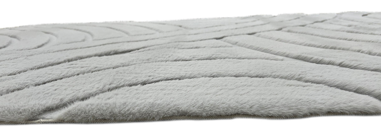 Bunny 54 Sculpted Silver Rug