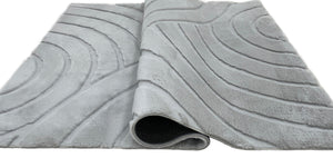 Bunny 54 Sculpted Silver Rug