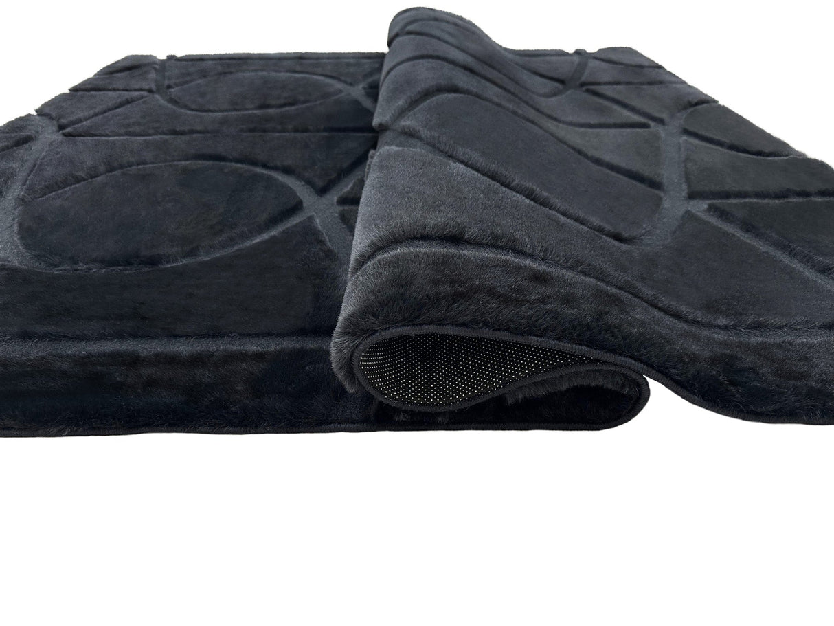 Bunny 55 Sculpted Black Rug