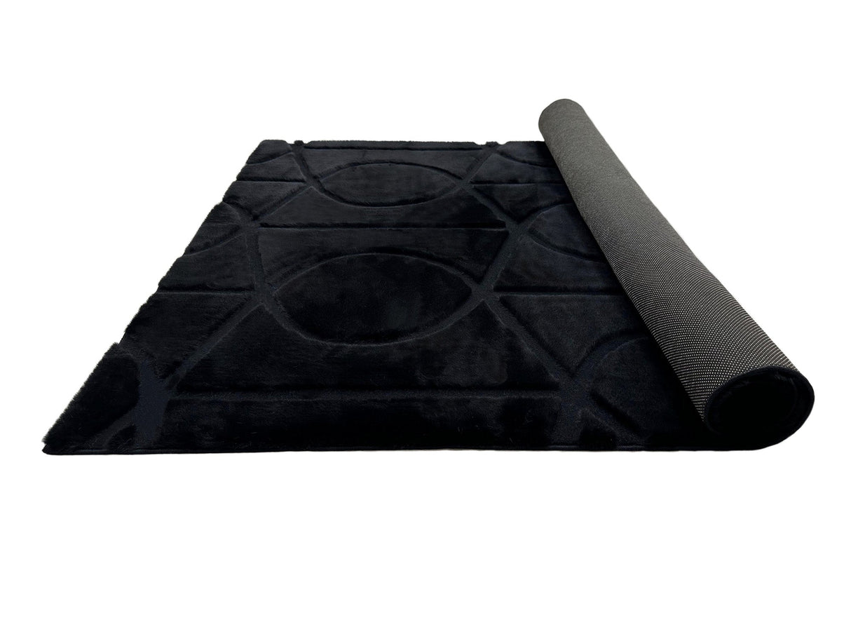 Bunny 55 Sculpted Black Rug
