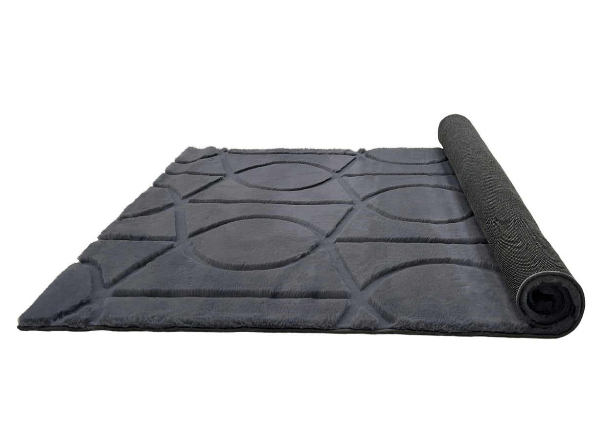 Bunny 55 Sculpted Graphite Rug