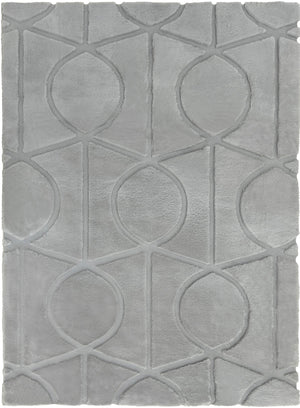 Bunny 55 Sculpted Silver Rug