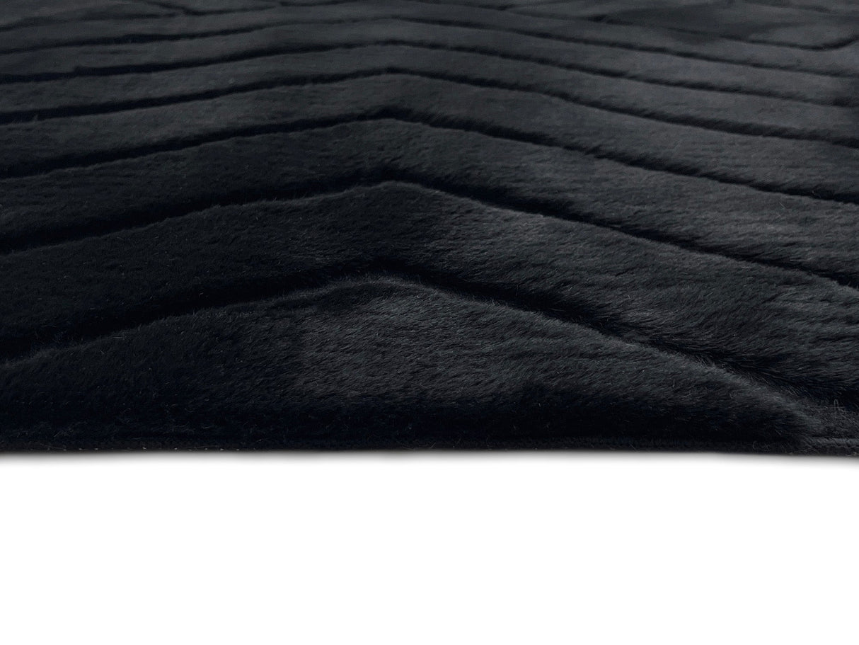 Bunny 56 Sculpted Black Rug