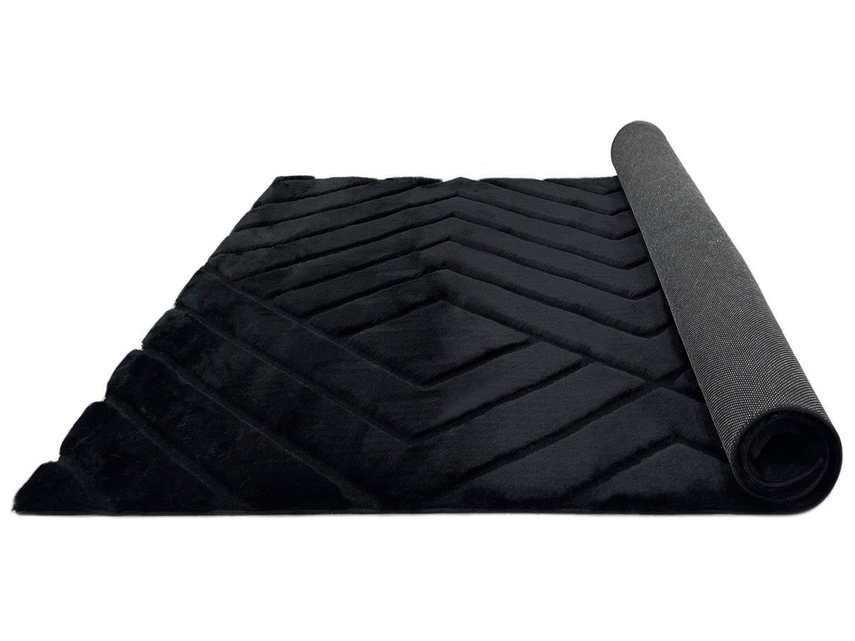 Bunny 56 Sculpted Black Rug