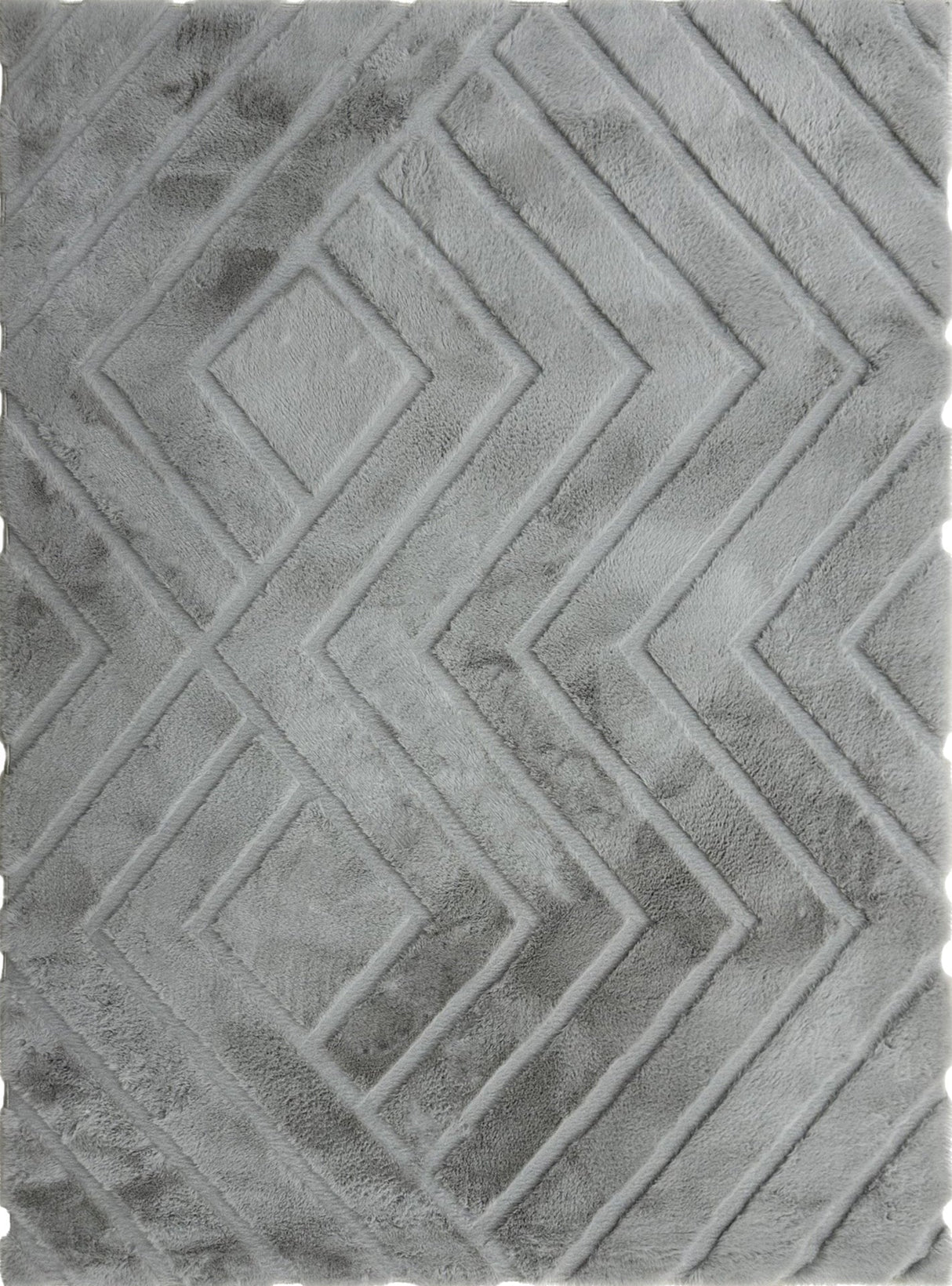 Bunny 56 Sculpted Silver Rug