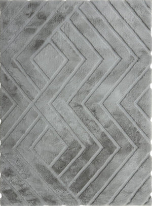 Bunny 56 Sculpted Silver Rug