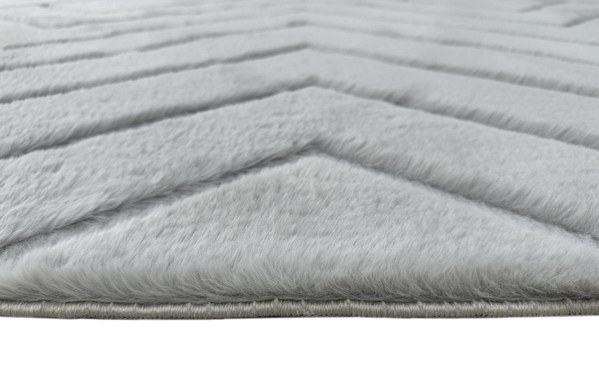 Bunny 56 Sculpted Silver Rug