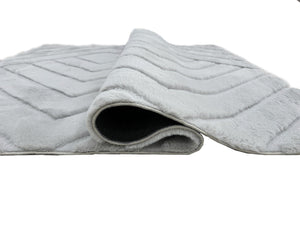 Bunny 56 Sculpted Silver Rug