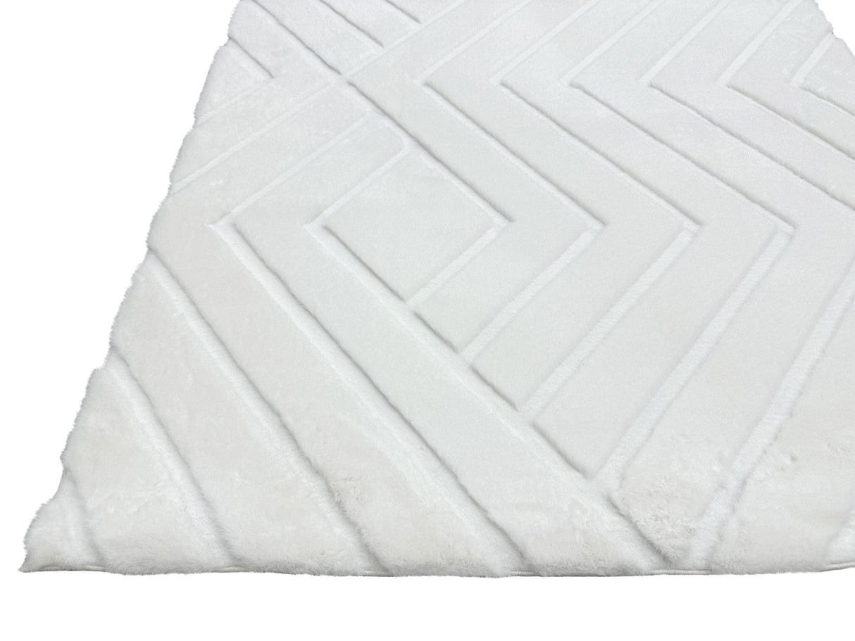 Bunny 56 Sculpted Snow Rug