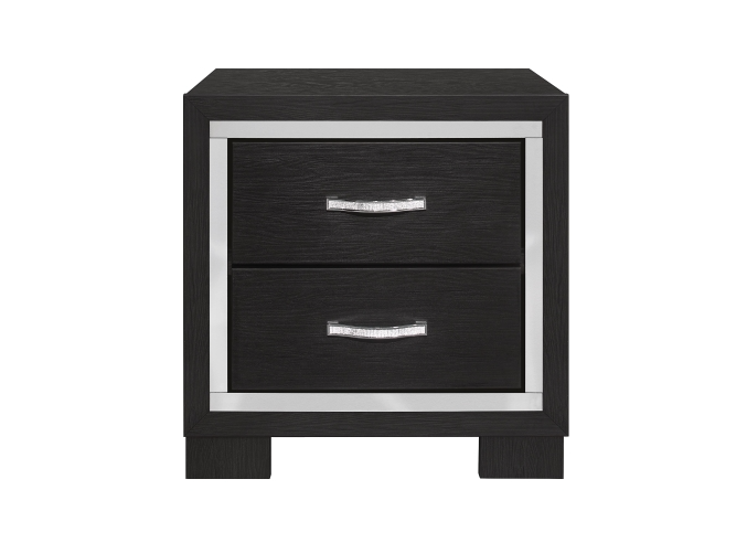 Bellante Melamine Black Nightstand